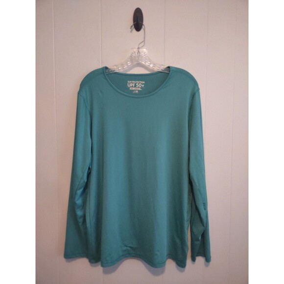 Women's Sun Protection UPF 50 32° Cool Turquoise Long Sleeve Size XXL - Picture 1 of 5